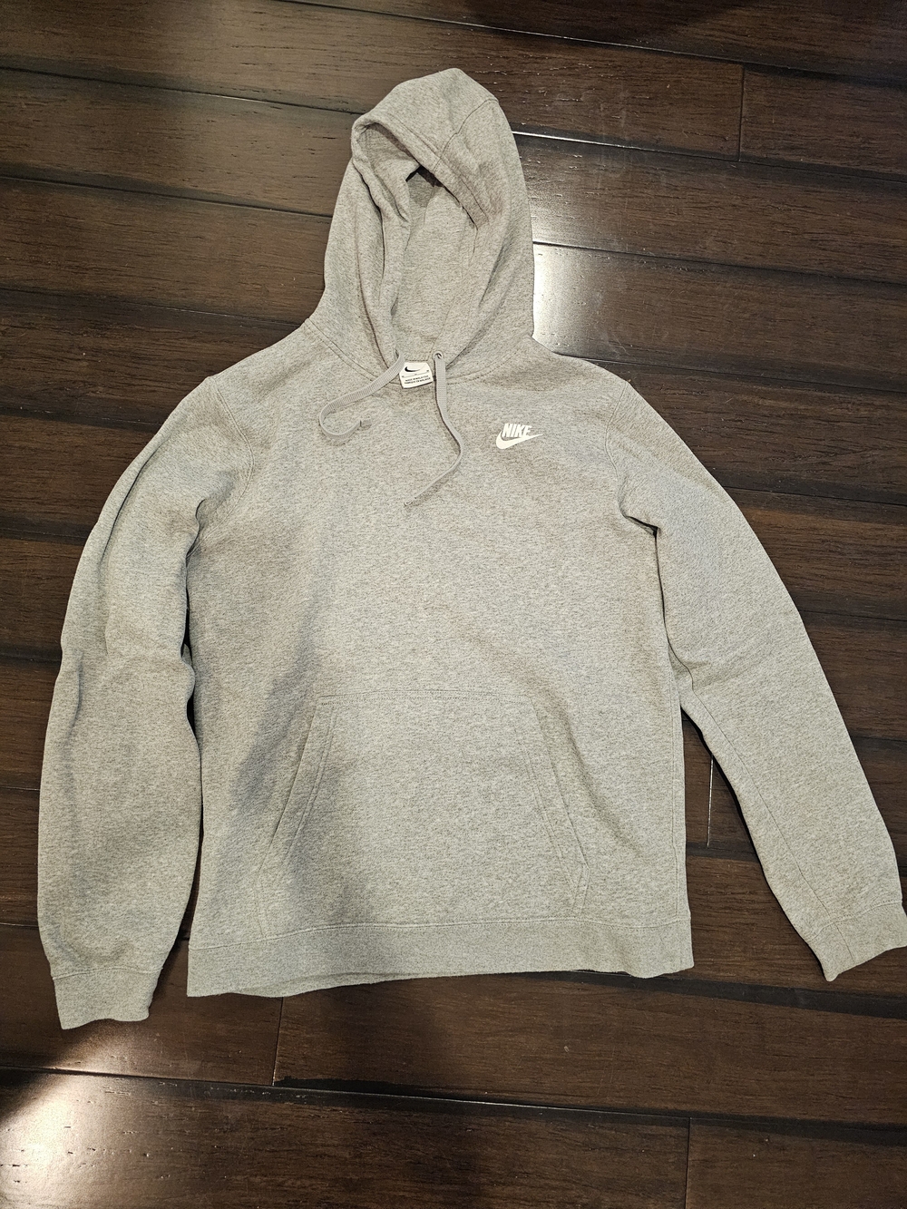 Nike Light Gray Hooded Pullover Sweatshirt